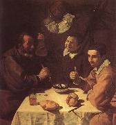 VELAZQUEZ, Diego Rodriguez de Silva y The three man beside the table china oil painting reproduction